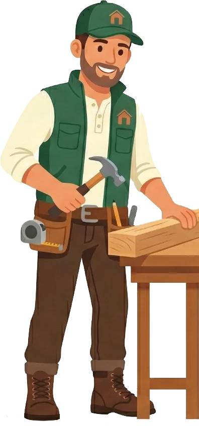 ShedScout builder character building at workbench